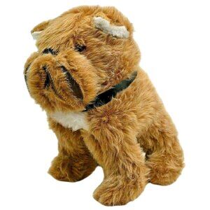 Vintage Mack Truck Bulldog Plush Dog BJ Toy Co Brown Stuffed Animal 12" Mascot